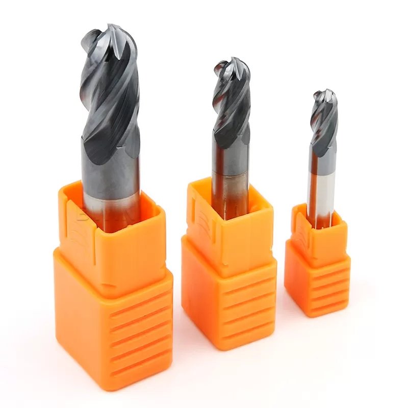 Cnc 4 Flute Ball Nose End Mill Strong Universality For Steel Milling Cutter
