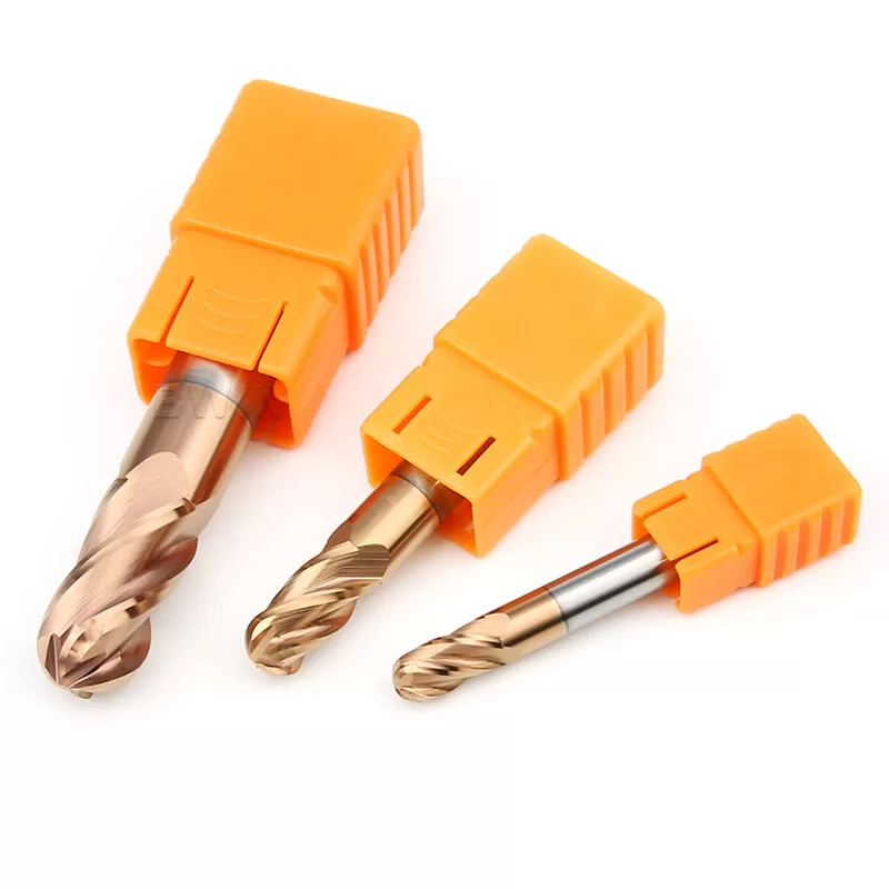 HRC55 Ballnose Endmill 4 Blade 4 Flute Ball End Milling Cutter