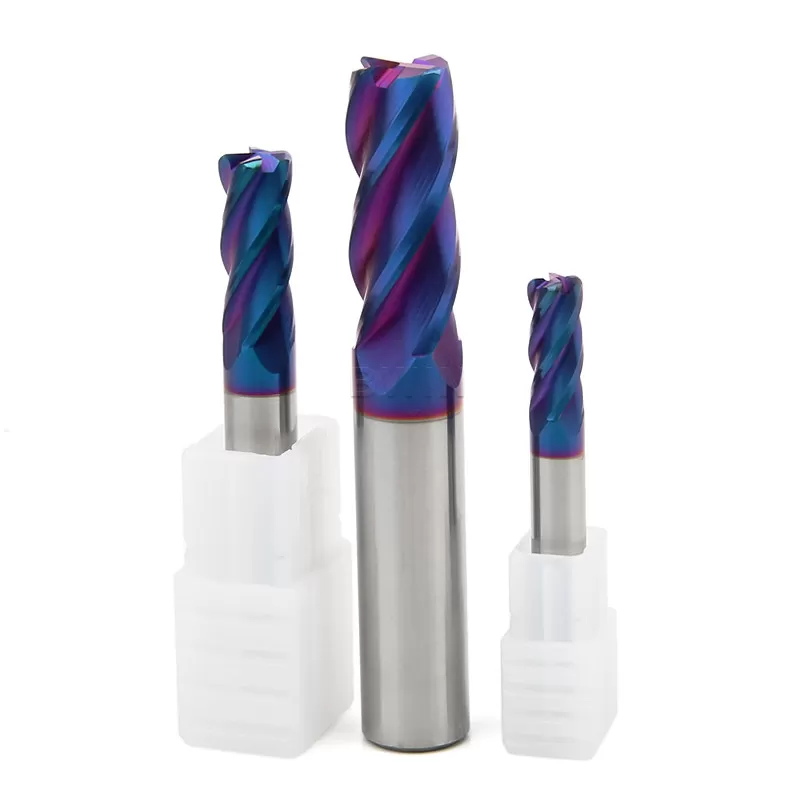 Round Coating Corner Radius End Mills Nano Blue Noco Coated Less Friction