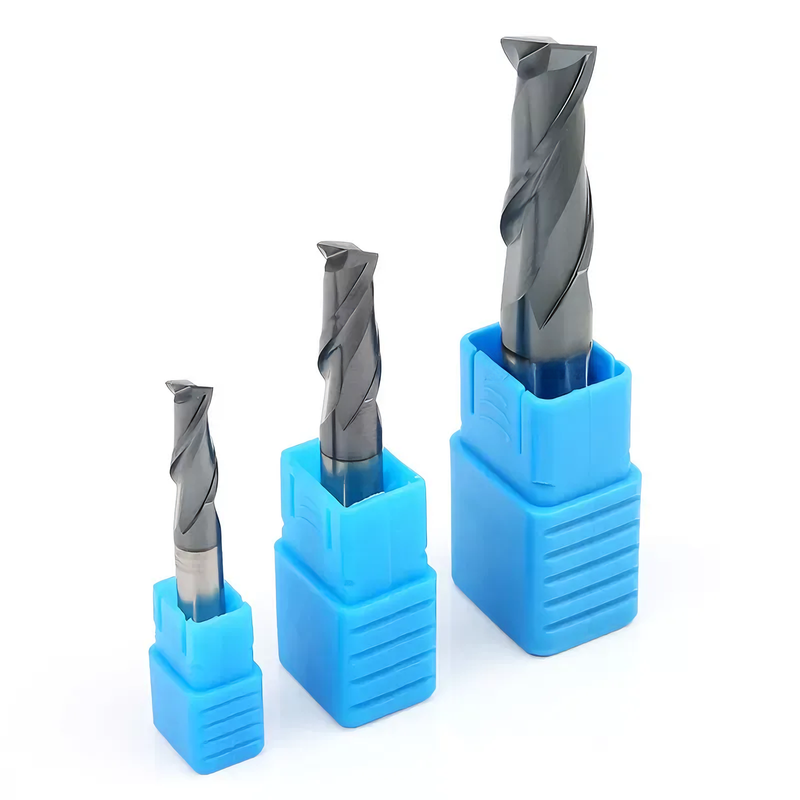 HRC45 2 Flute Milling Cutter 2F Square Keyway Flat End Mill For Steel
