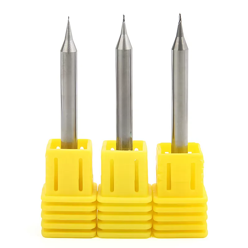 HRC55 Carbide Micro Diameter Ball Nose End Mills 2/4 Flutes End Mill Bits For Aluminum